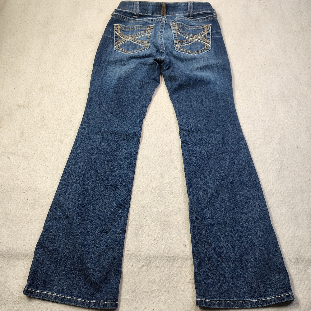 Ariat Jeans Womens Size 29R Festival Blue Mid Stretch Entwined Bootcut 10025286 - Picture 9 of 15
